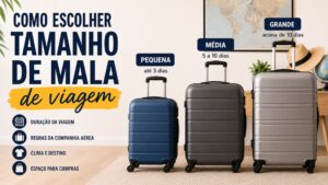 Como escolher tamanho de mala de viagem.
